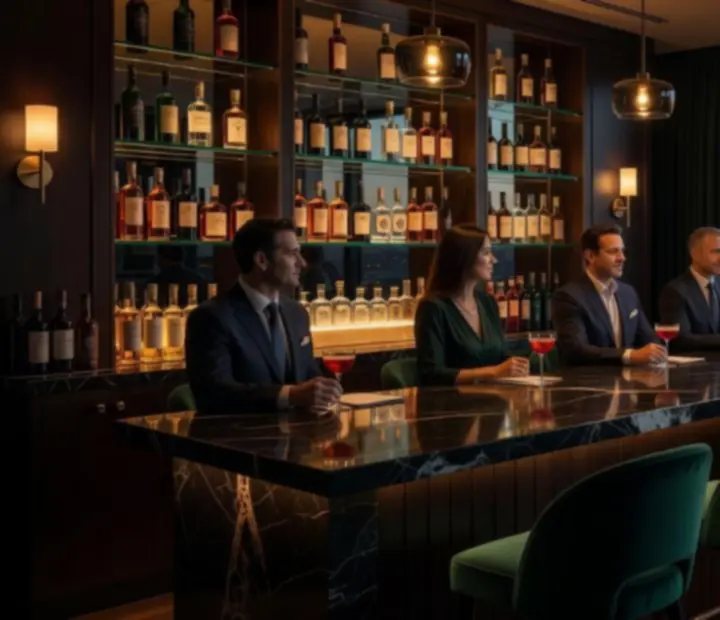 Luksusowy bar koktajlowy w butikowym stylu