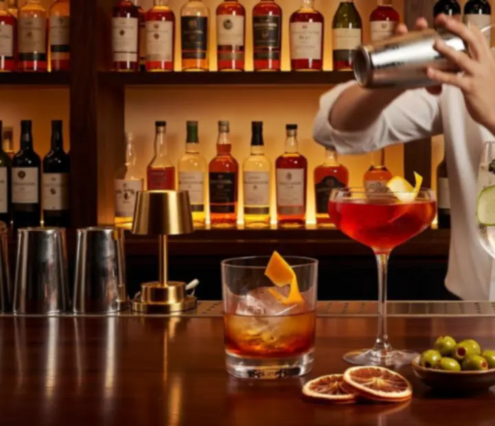 Premium bar z eleganckimi koktajlami